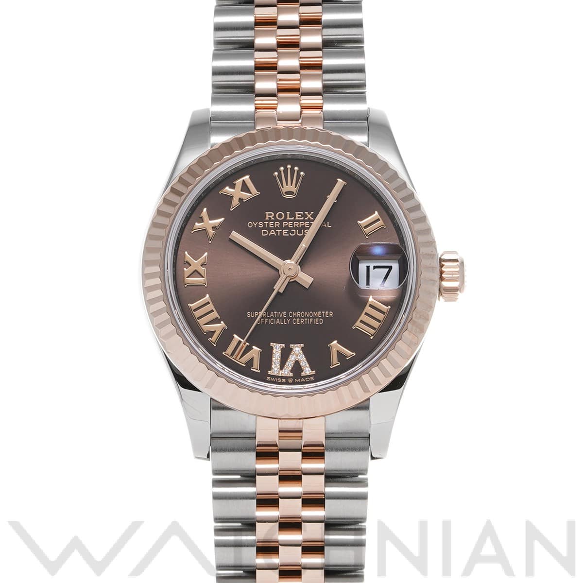 ロレックス デイトジャスト 31 278271 チョコレート/ダイヤモンド ユニセックス 時計 【中古】【wristwatch】
