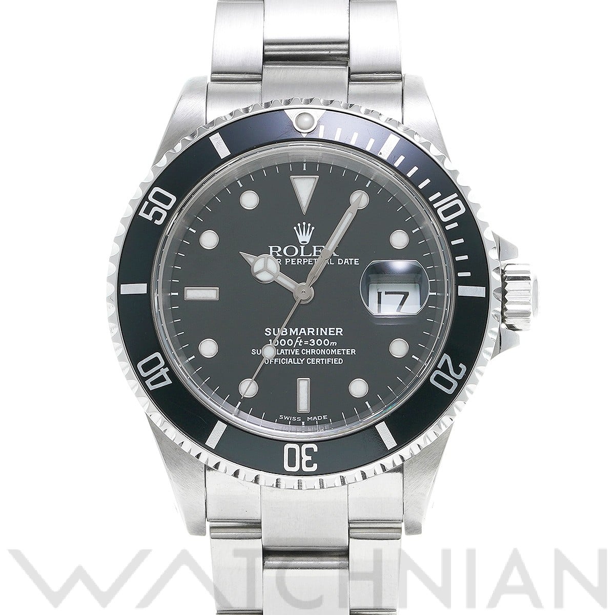 サブマリーナ デイト 16610 P番(2000年頃製造) ブラック ロレックス ROLEX メンズ 【中古】