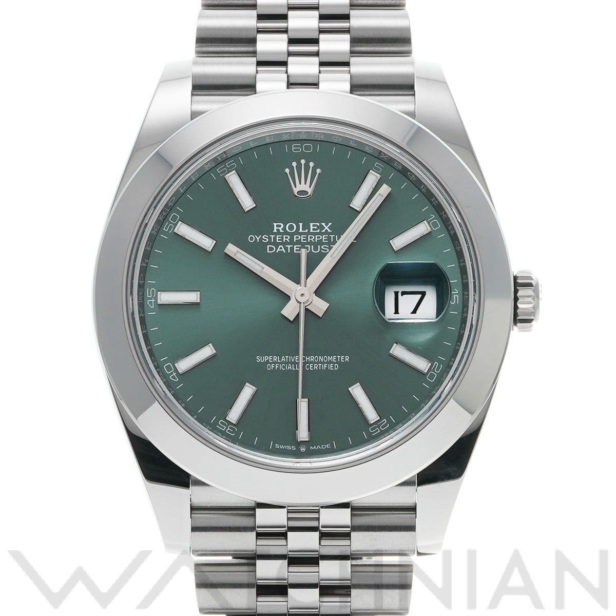 デイトジャスト 41 126300 ランダムシリアル ミントグリーン ロレックス ROLEX メンズ 【中古】