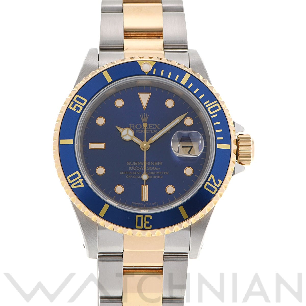 ロレックス サブマリーナ デイト 16613 ブルー メンズ 時計 【中古】【wristwatch】