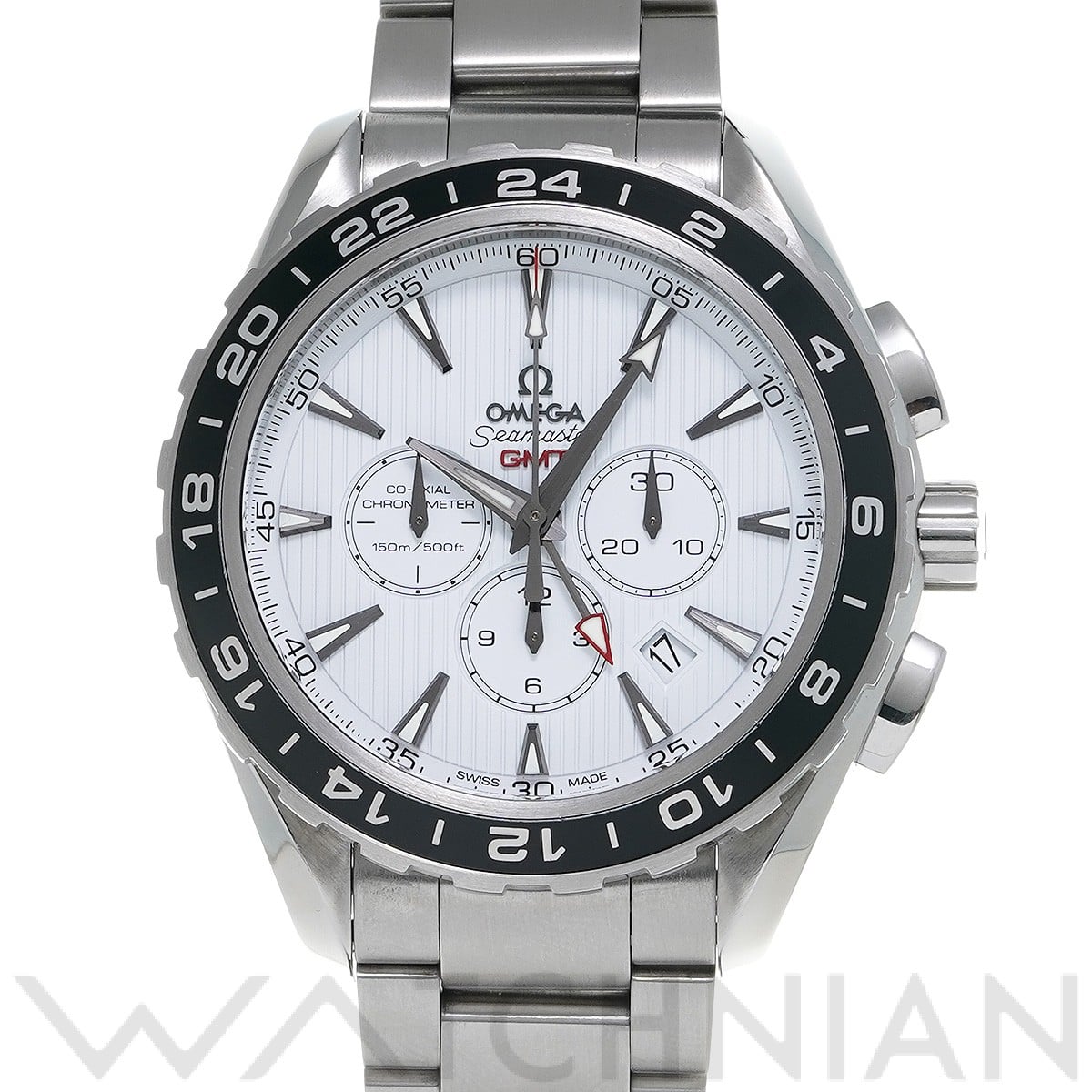 オメガ / OMEGA シーマスター アクアテラ コーアクシャル GMT クロノグラフ 231.10.44.52.04.001 ホワイト メンズ 時計 【中古】【wristwatch】