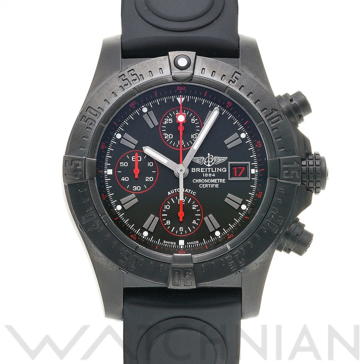 アベンジャー ブラックスチール M133802C/BC73 ブラック ブライトリング BREITLING メンズ 【中古】