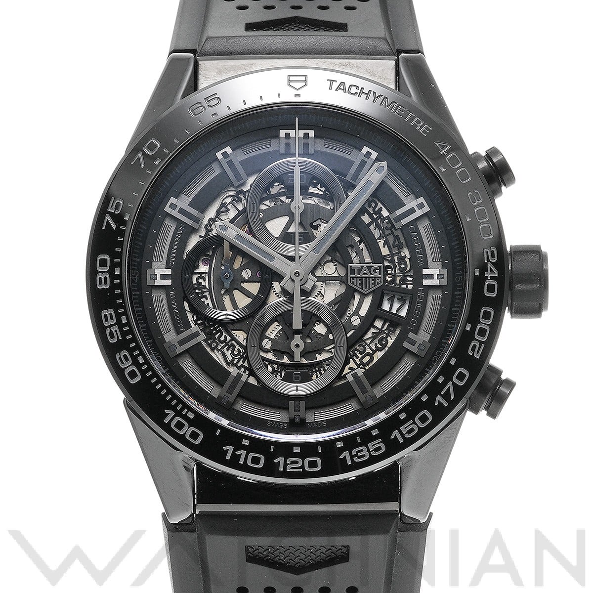 カレラ キャリバーホイヤー01 クロノグラフ CAR2A90.FT6071 ブラック タグ ホイヤー TAG HEUER メンズ 【中古】
