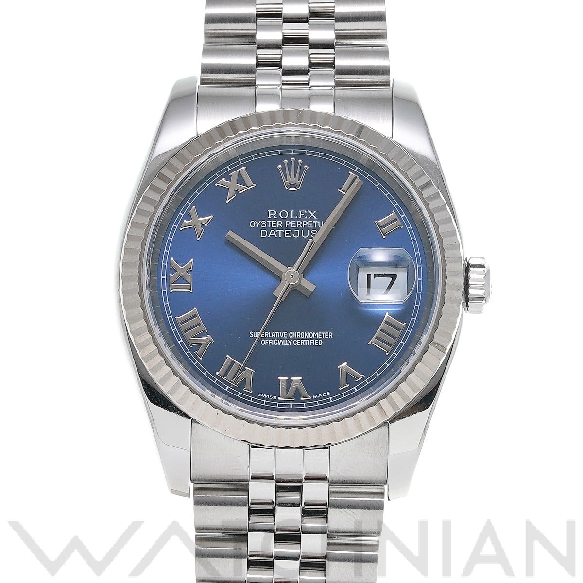 ロレックス デイトジャスト 36 116234 ブルー メンズ 時計 【中古】【wristwatch】