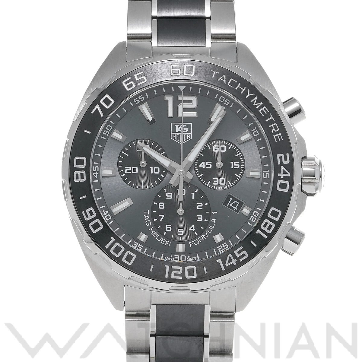 タグ ホイヤー / TAG HEUER フォーミュラ1 クォーツ クロノグラフ CAZ1111.BA0878 グレー/ブラック メンズ 時計 【中古】【wristwatch】