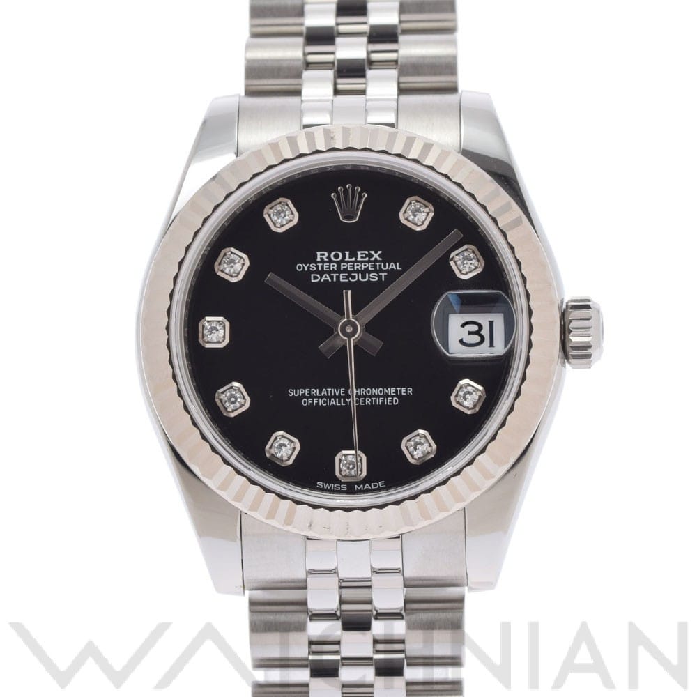 デイトジャスト 31 178274G ランダムシリアル ブラック/ダイヤモンド ロレックス ROLEX ユニセックス 【中古】