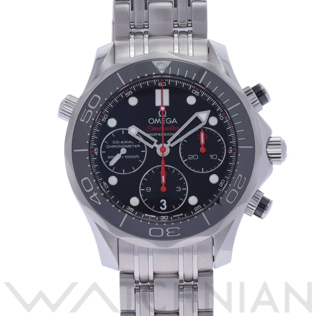 オメガ / OMEGA シーマスター ダイバー300 コーアクシャル クロノグラフ 212.30.42.50.01.001 ブラック メンズ 時計 【中古】【wristwatch】