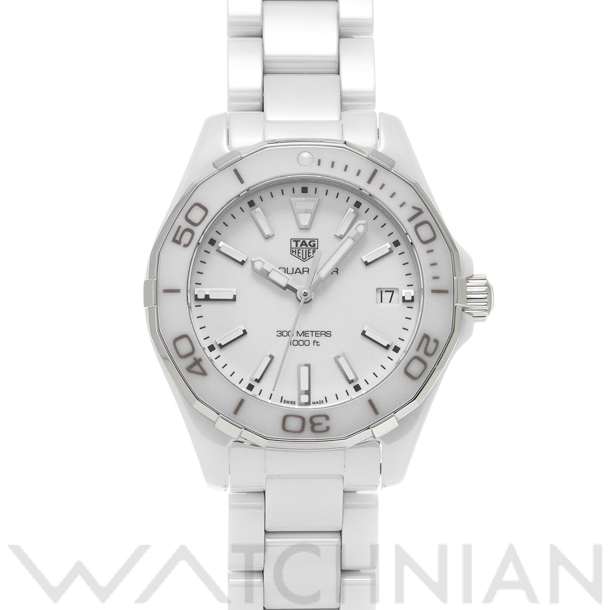 タグ ホイヤー / TAG HEUER アクアレーサー クォーツ WAY1391.BH0717 ホワイト ユニセックス 時計 【中古】【wristwatch】