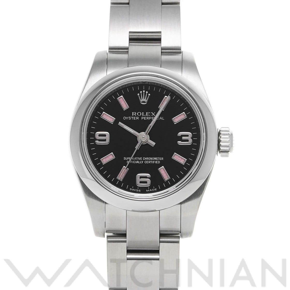 オイスターパーペチュアル 26 176200 M番(2007年頃製造) ブラック ロレックス ROLEX レディース 【中古】