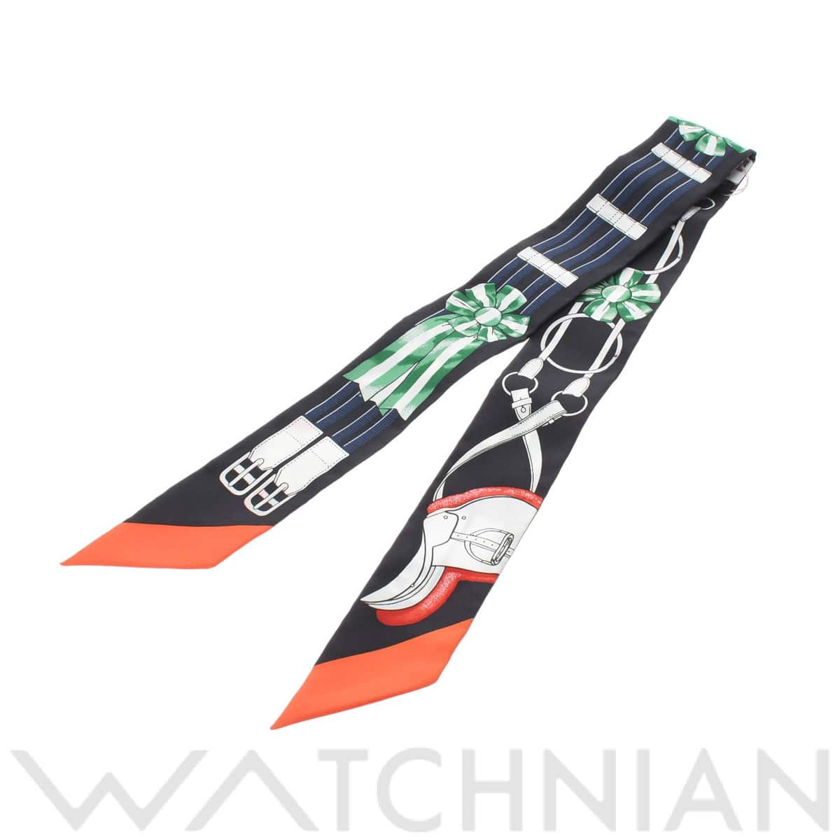 エルメス / HERMES ツイリー JUMPING ブラック シルク100％ レディース 【新品】【other】