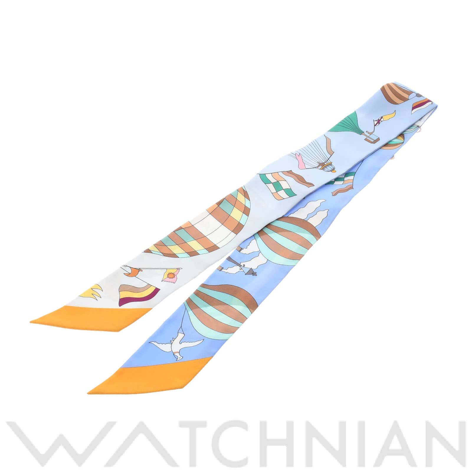 エルメス / HERMES ツイリー LES FOLIES DU CIEL ブルー シルク100％ レディース 【新品】【other】