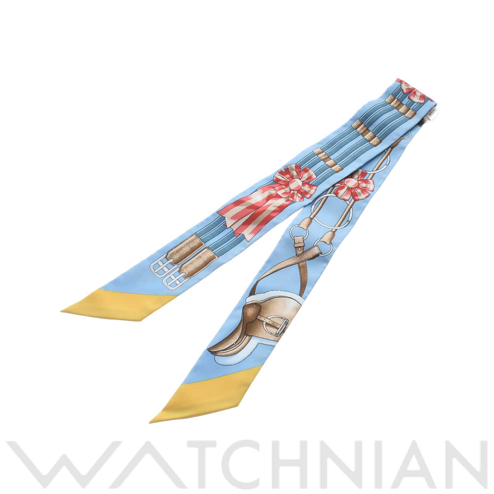 エルメス / HERMES ツイリー JUMPING ブルー シルク100％ レディース 【新品】【other】