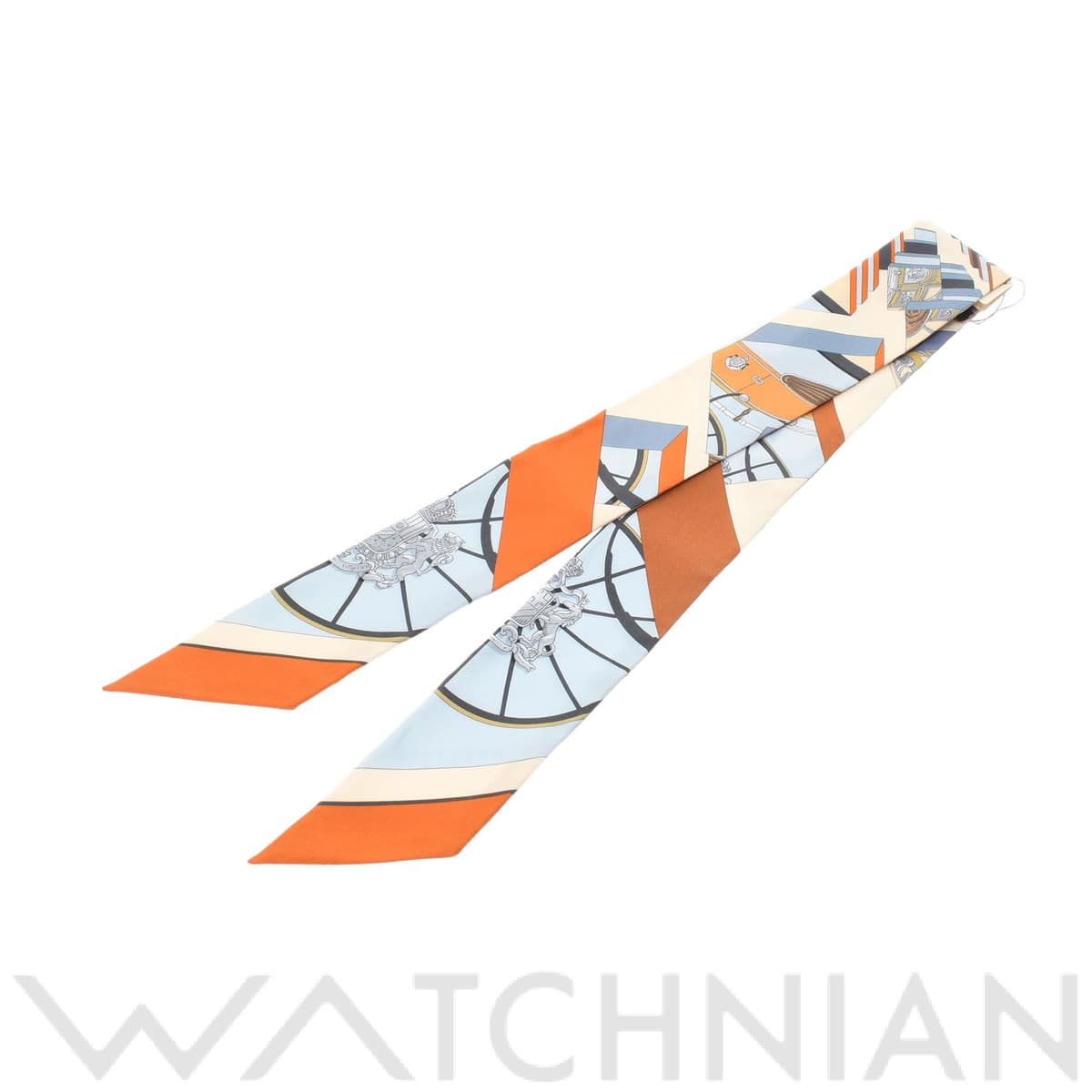 エルメス / HERMES ツイリー SPRINGS SPRINGS BAGUE ブルー シルク100％ レディース 【新品】【other】