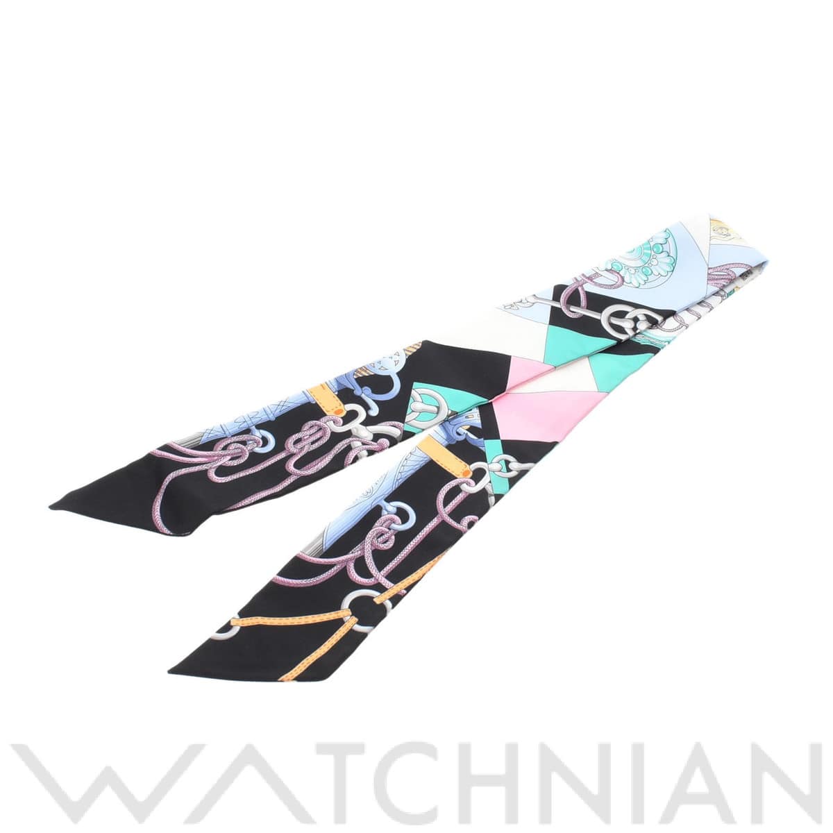 エルメス / HERMES ツイリー CLIQUETIS ブラック シルク100％ レディース 【新品】【other】