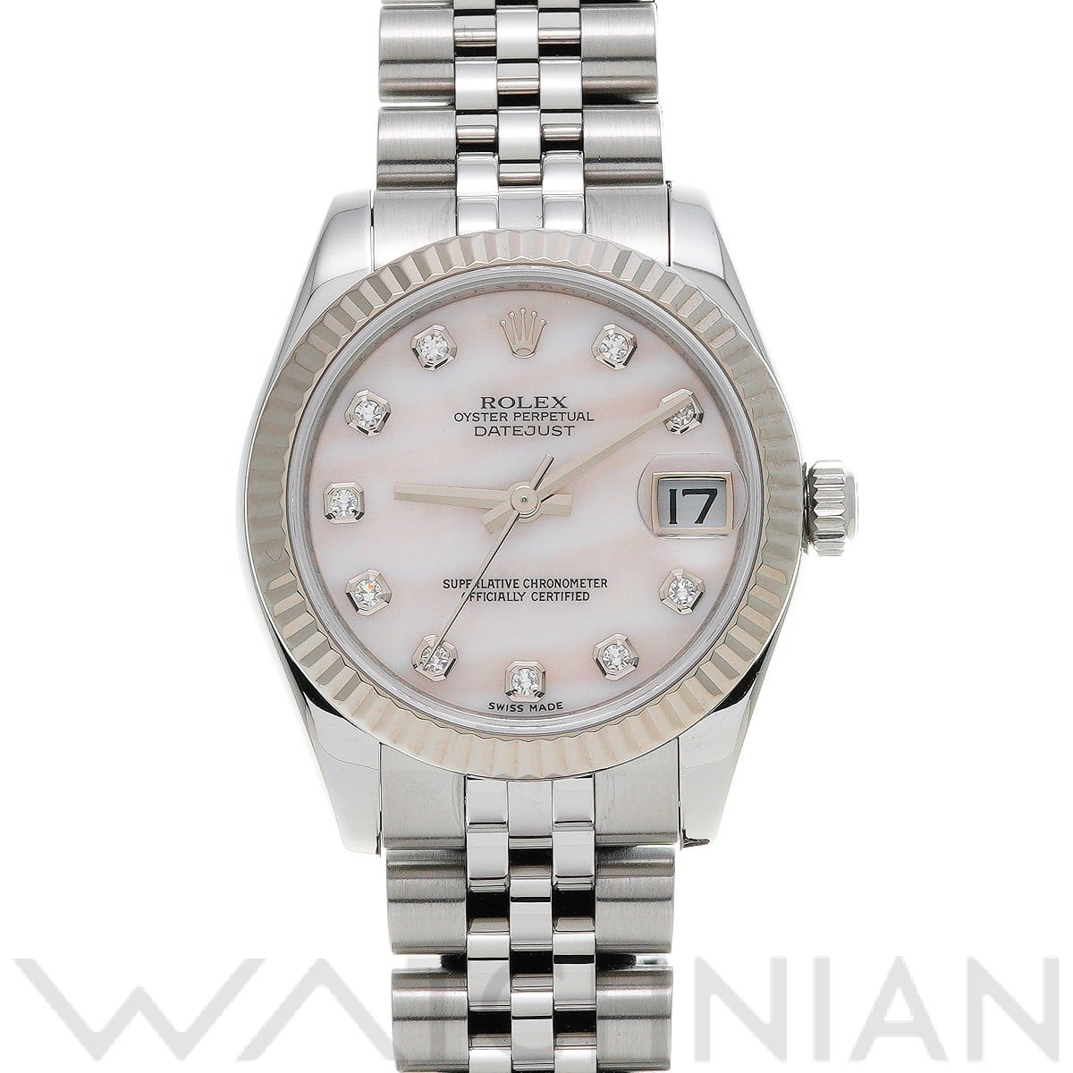 デイトジャスト 31 178274NG M番(2007年頃製造) ホワイトシェル/ダイヤモンド ロレックス ROLEX レディース 【中古】