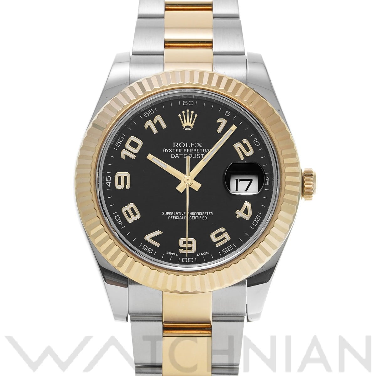 ロレックス デイトジャストII 116333 ブラック メンズ 時計 【中古】【wristwatch】