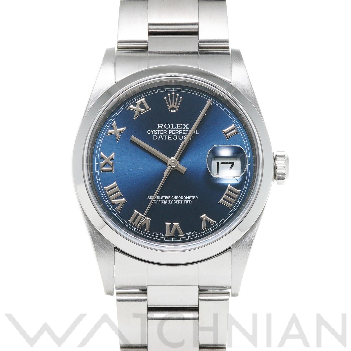 ロレックス デイトジャスト 36 16200 ブルー メンズ 時計 【中古】【wristwatch】