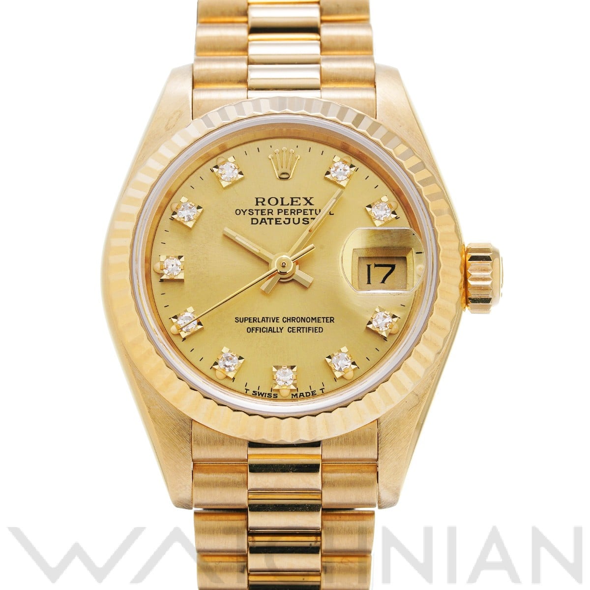 デイトジャスト 69178G L番(1988年頃製造) シャンパン/ダイヤモンド ロレックス ROLEX レディース 【中古】