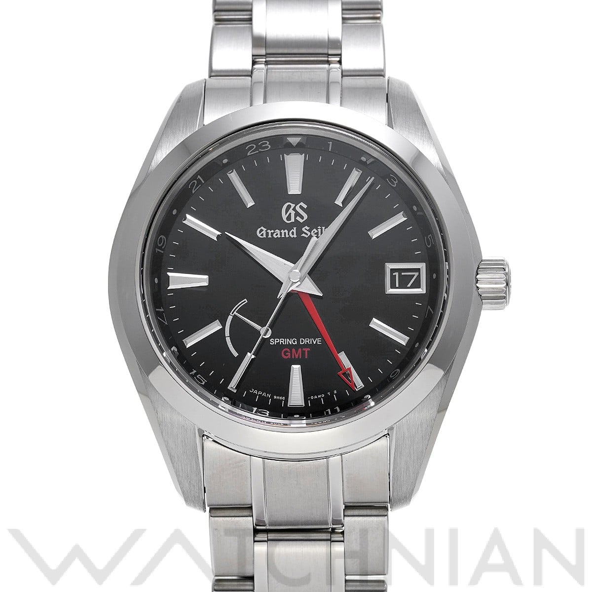 グランドセイコー / Grand Seiko ヘリテージコレクション スプリングドライブ GMT SBGE211 ブラック メンズ 時計 【中古】【wristwatch】