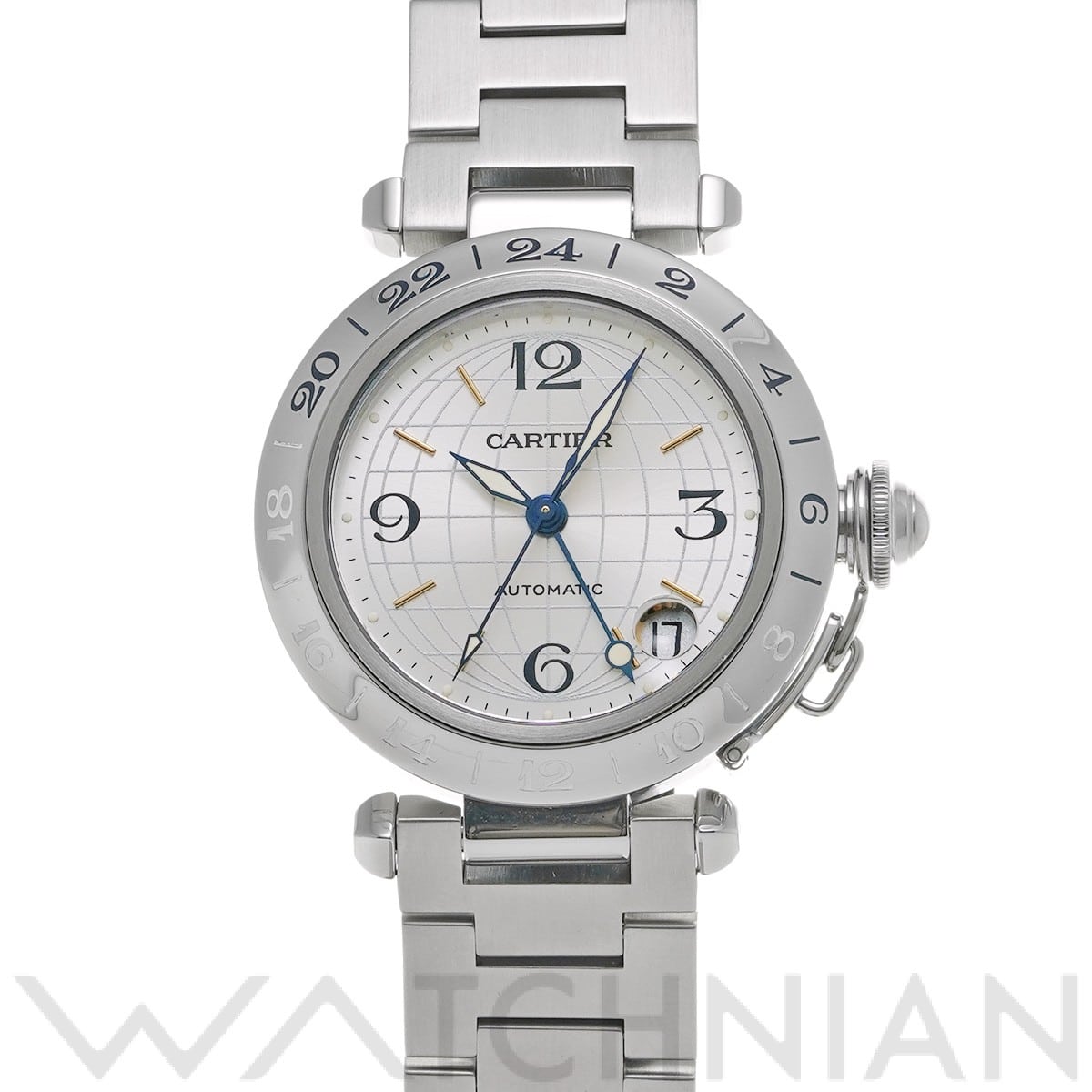 カルティエ / CARTIER パシャC メリディアン GMT W31029M7 シルバー ユニセックス 時計 【中古】【wristwatch】