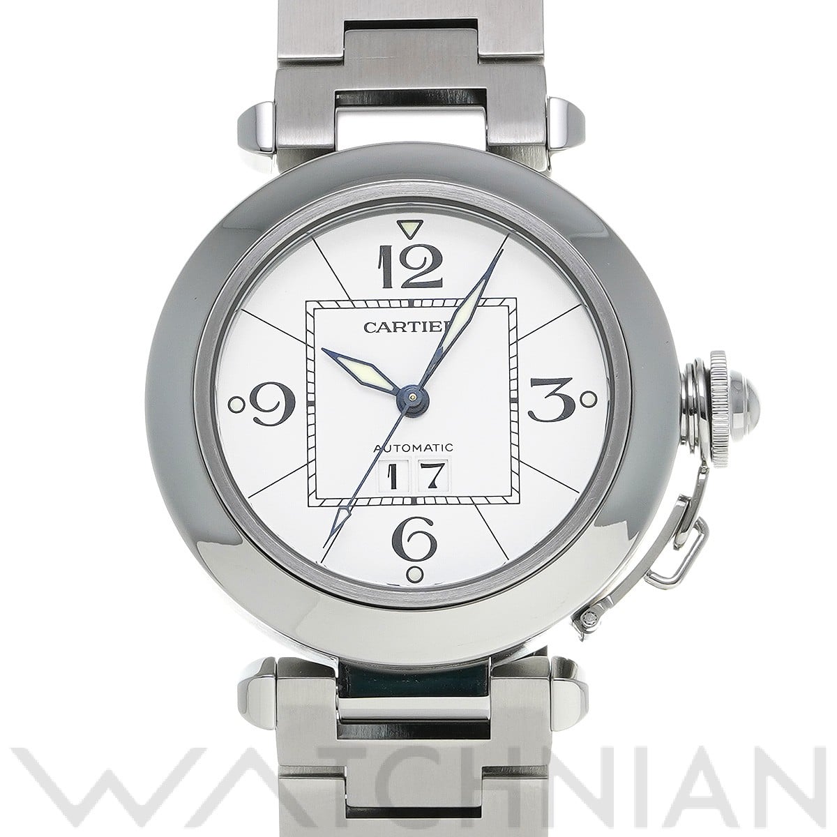 カルティエ / CARTIER パシャC ビッグデイト W31055M7 ホワイト ユニセックス 時計 【中古】【wristwatch】