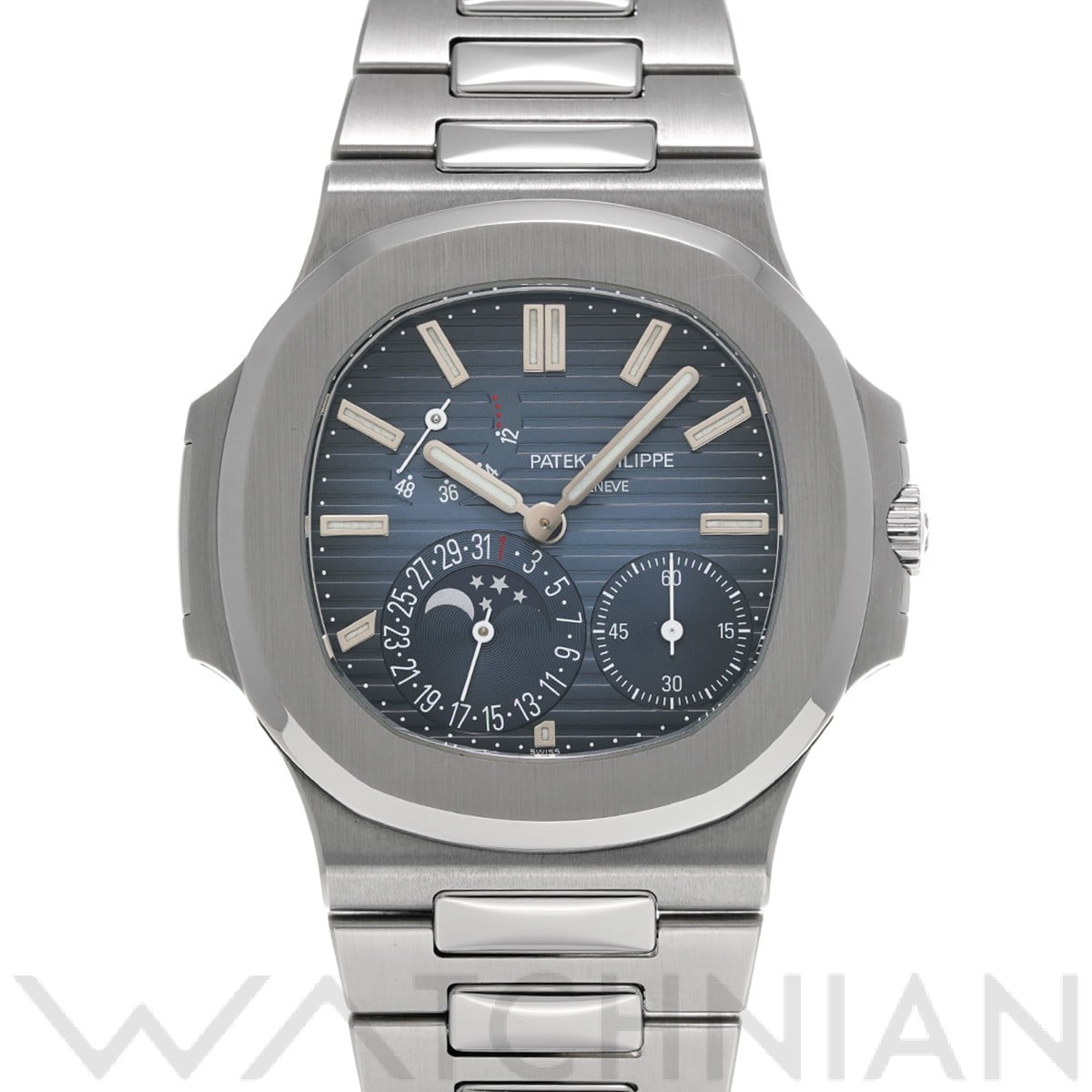 パテック フィリップ / PATEK PHILIPPE ノーチラス ムーンフェイズ 5712/1A-001 ブラック・ブルー メンズ 時計 【中古】【wristwatch】