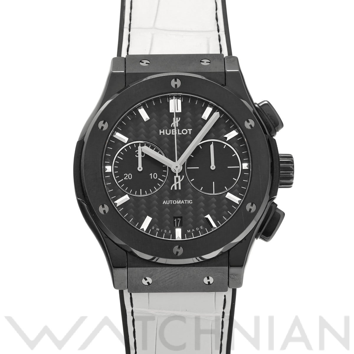 クラシックフュージョン クロノグラフ ブラックマジック 521.CM.1771.RX マットカーボンファイバー ウブロ HUBLOT メンズ 【中古】