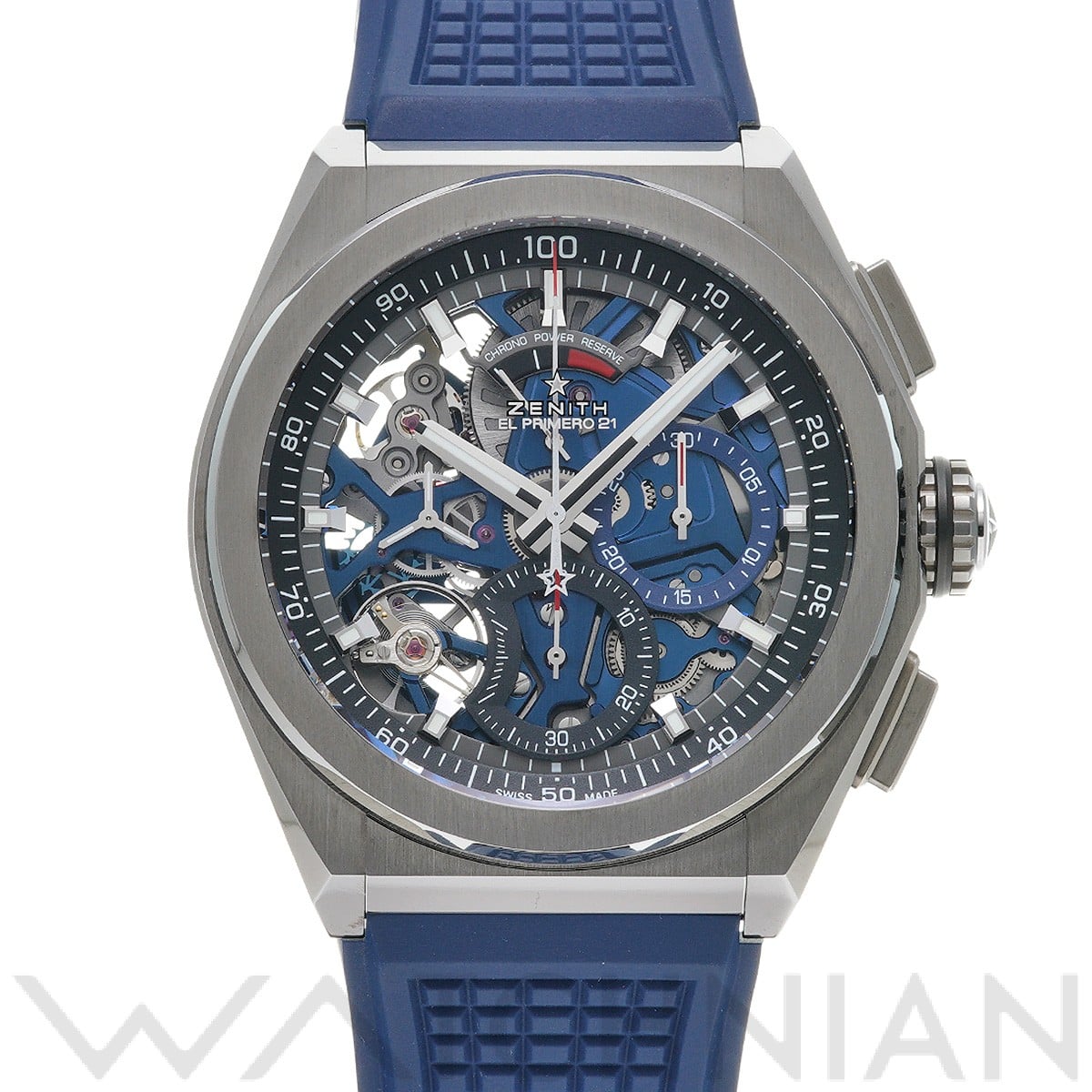 デファイ エル・プリメロ 21 95.9002.9004/78.R590 ブルー ゼニス ZENITH メンズ 【中古】