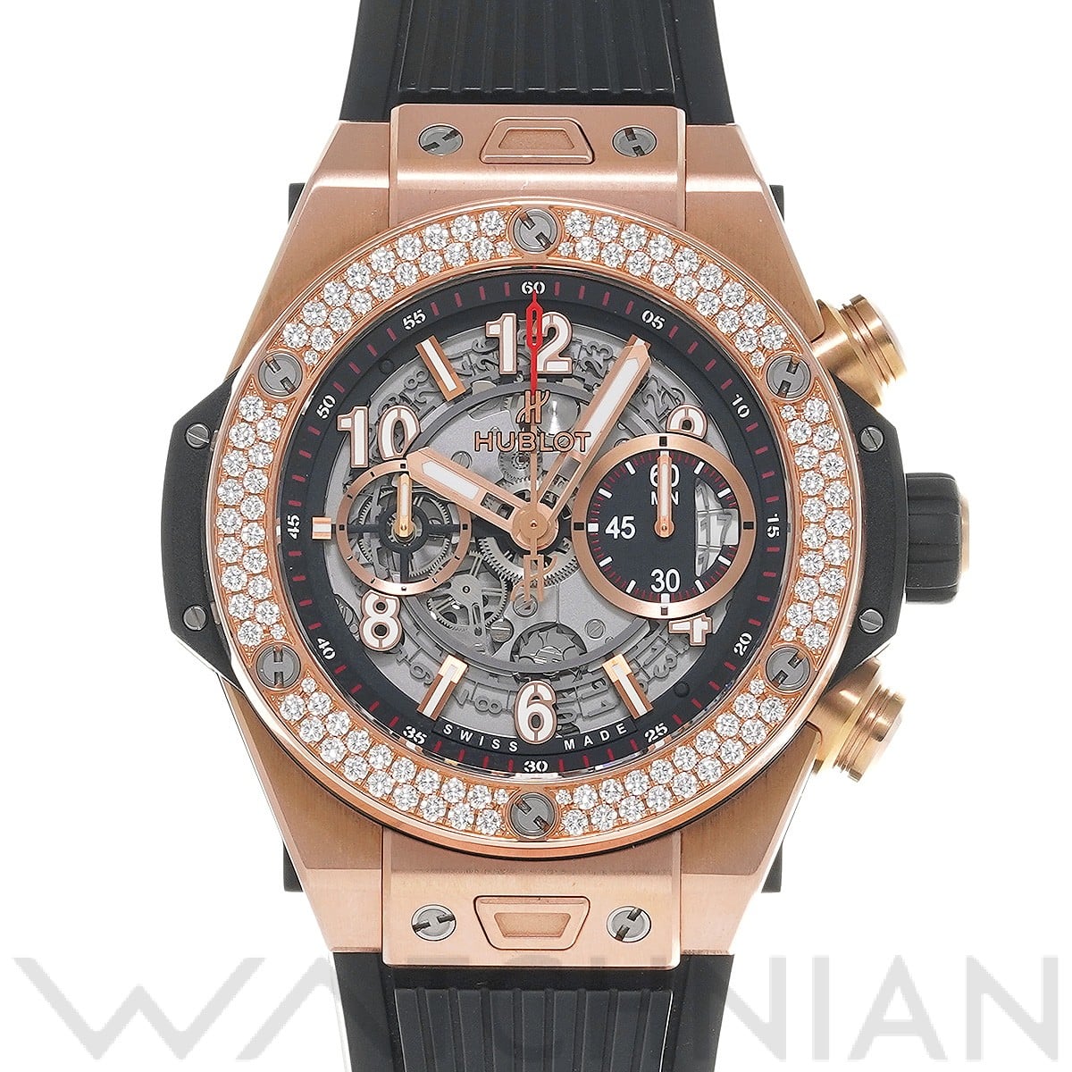 ビッグバン ウニコ キングゴールド 411.OX.1180.RX.1104 マットブラックスケルトン ウブロ HUBLOT メンズ 【中古】