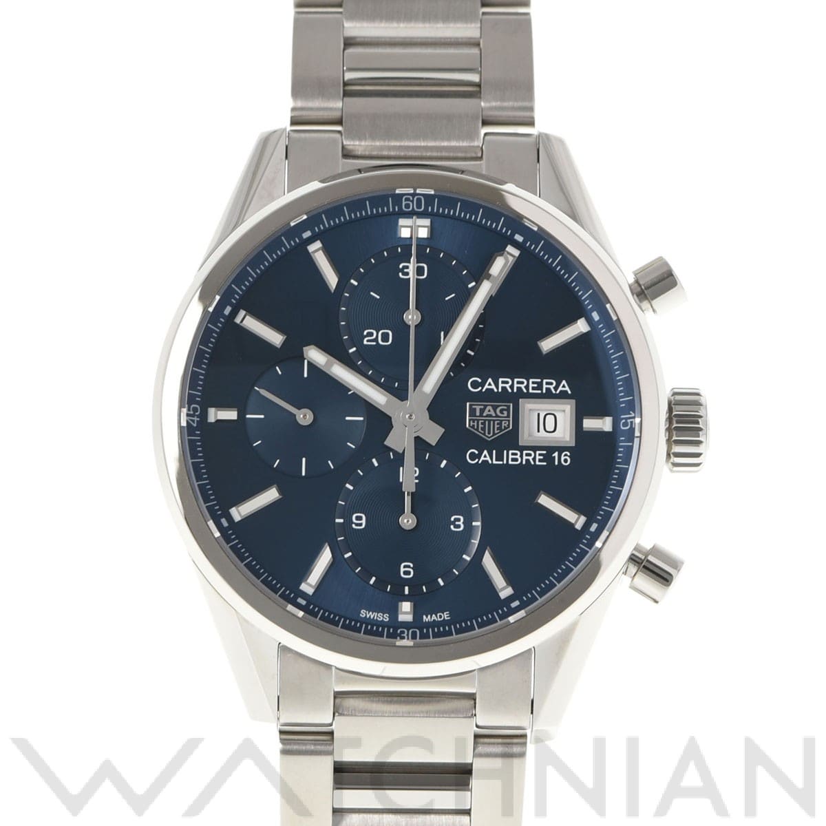 タグ ホイヤー / TAG HEUER カレラ キャリバー16 クロノグラフ CBK2112.BA0715 ブルー メンズ 時計 【中古】【wristwatch】