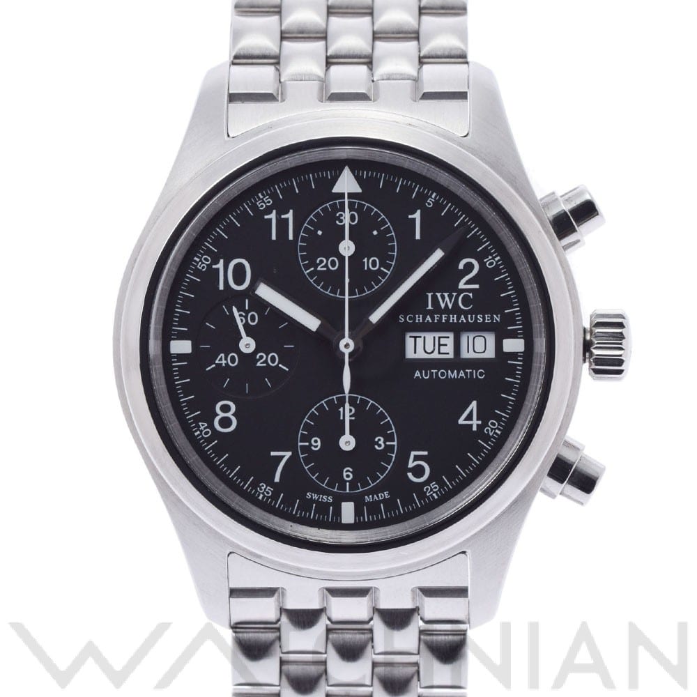 IWC フリーガー クロノグラフ 3706-007 ブラック メンズ 時計 【中古】【wristwatch】