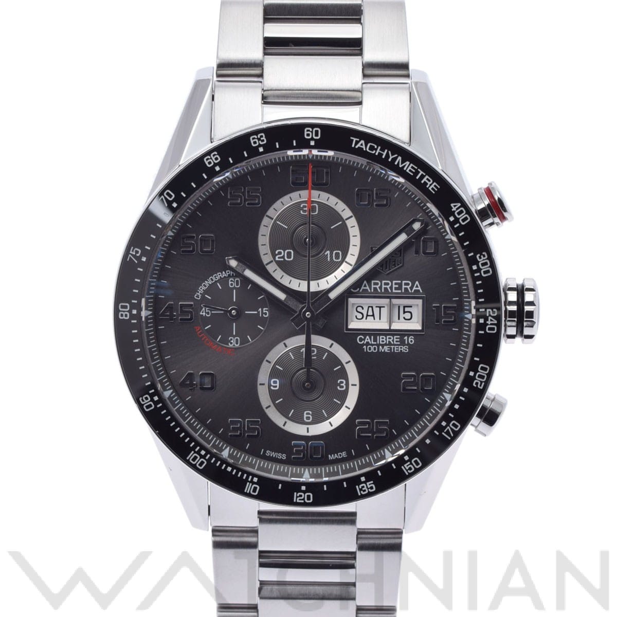 タグ ホイヤー / TAG HEUER カレラ キャリバー16 デイデイト クロノ CV2A1U.BA0738 グレー メンズ 時計 【中古】【wristwatch】