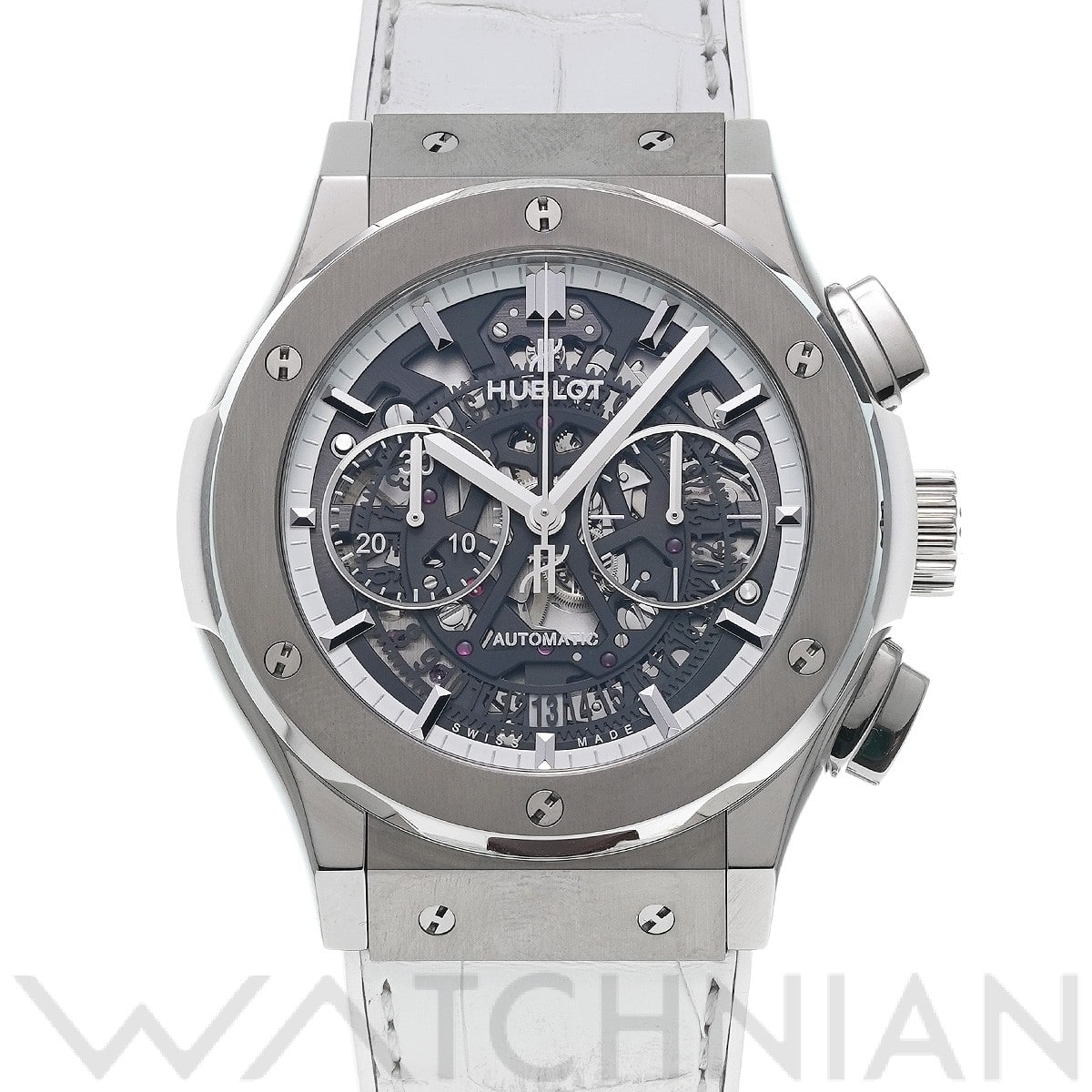 クラシックフュージョン アエロフュージョン クロノグラフ オールホワイト 525.NE.0127.LR スケルトン ウブロ HUBLOT メンズ 【中古】