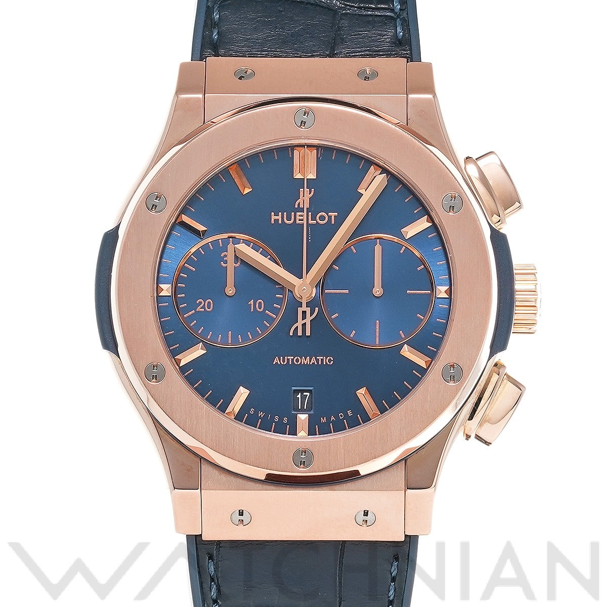 ウブロ / HUBLOT クラシックフュージョン クロノグラフ キングゴールド 521.OX.7180.LR ブルー メンズ 時計 【中古】【wristwatch】