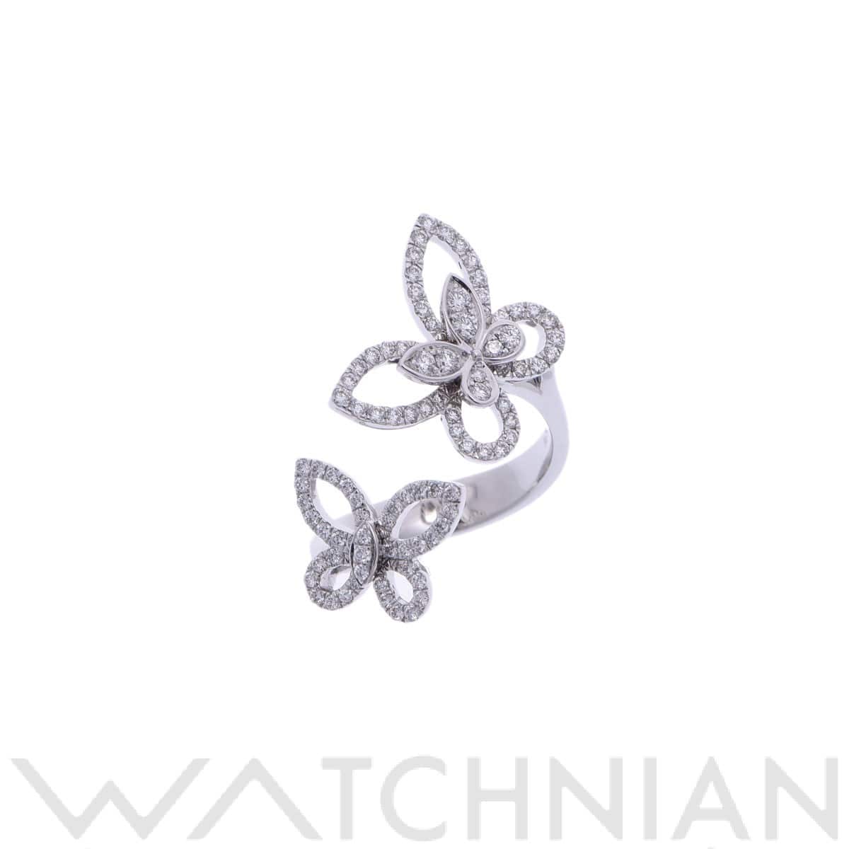 グラフ バタフライシルエット リング シルバー K18ホワイトゴールド WG レディース ジュエリー 【中古】【jewelry】