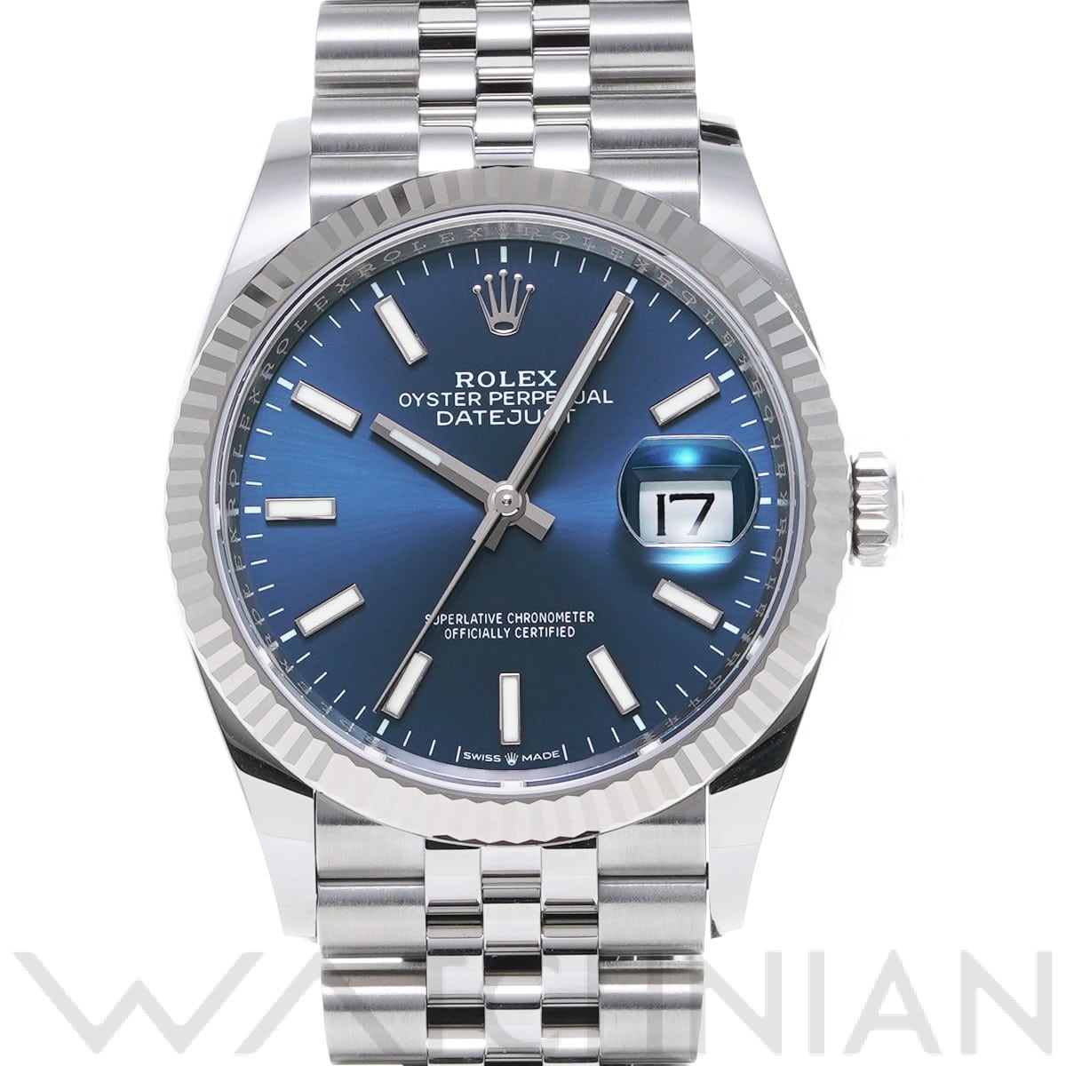 ロレックス デイトジャスト 36 126234 ブライトブルー メンズ 時計 【中古】【wristwatch】