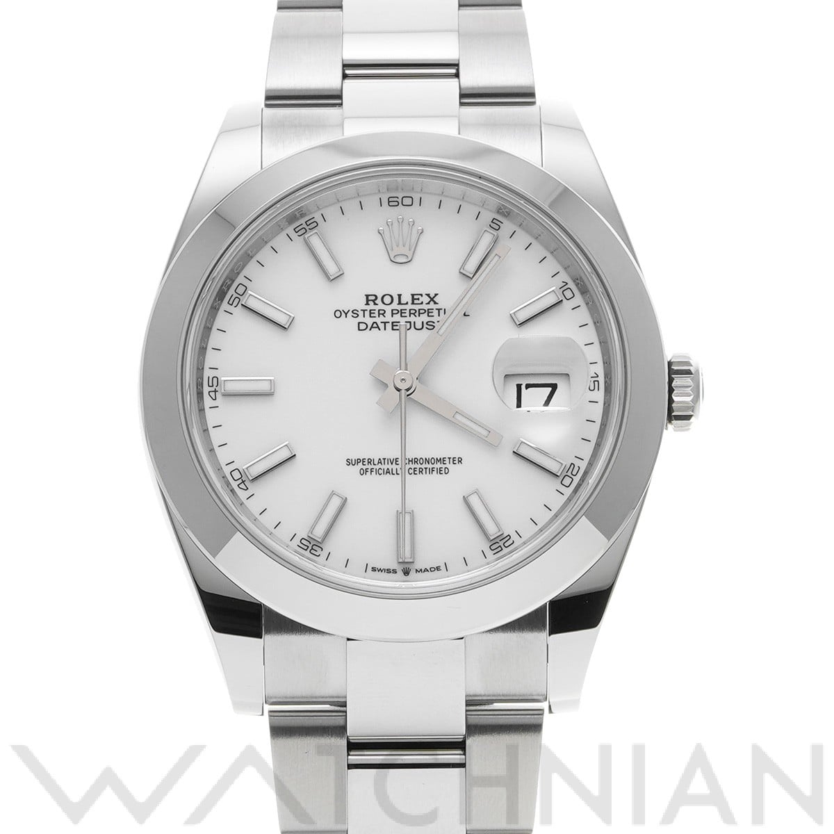 デイトジャスト 41 126300 ランダムシリアル ホワイト ロレックス ROLEX メンズ 【中古】