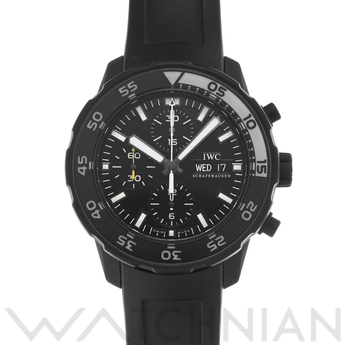 アクアタイマー クロノ ガラパゴスアイランド IW376705 ブラック インターナショナルウォッチカンパニー IWC メンズ 【中古】