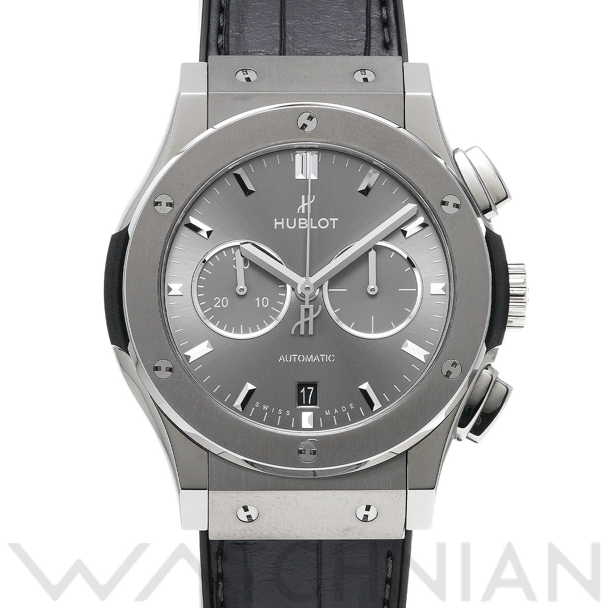 クラシックフュージョン チタニウム クロノグラフ レーシンググレー 541.NX.7070.LR グレー ウブロ HUBLOT メンズ 【中古】