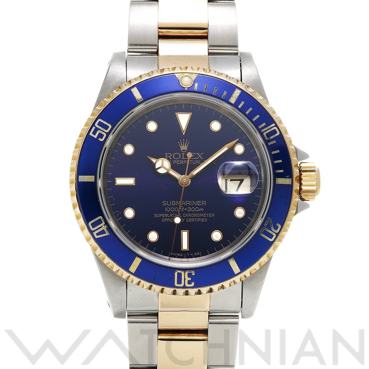 サブマリーナ デイト 16613 X番(1993年頃製造) ブルー ロレックス ROLEX メンズ 【中古】