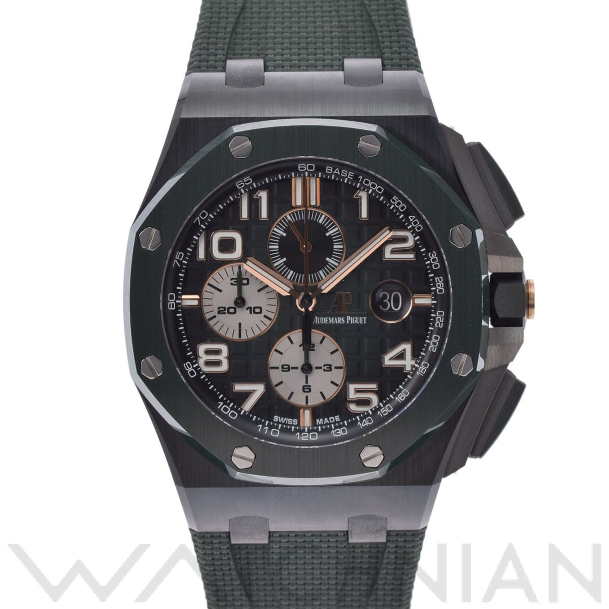 オーデマ ピゲ ロイヤルオーク オフショア クロノグラフ 26405CE.OO.A056CA.01 スモークグリーン/ロジウム メンズ 時計 【中古】【wristwatch】