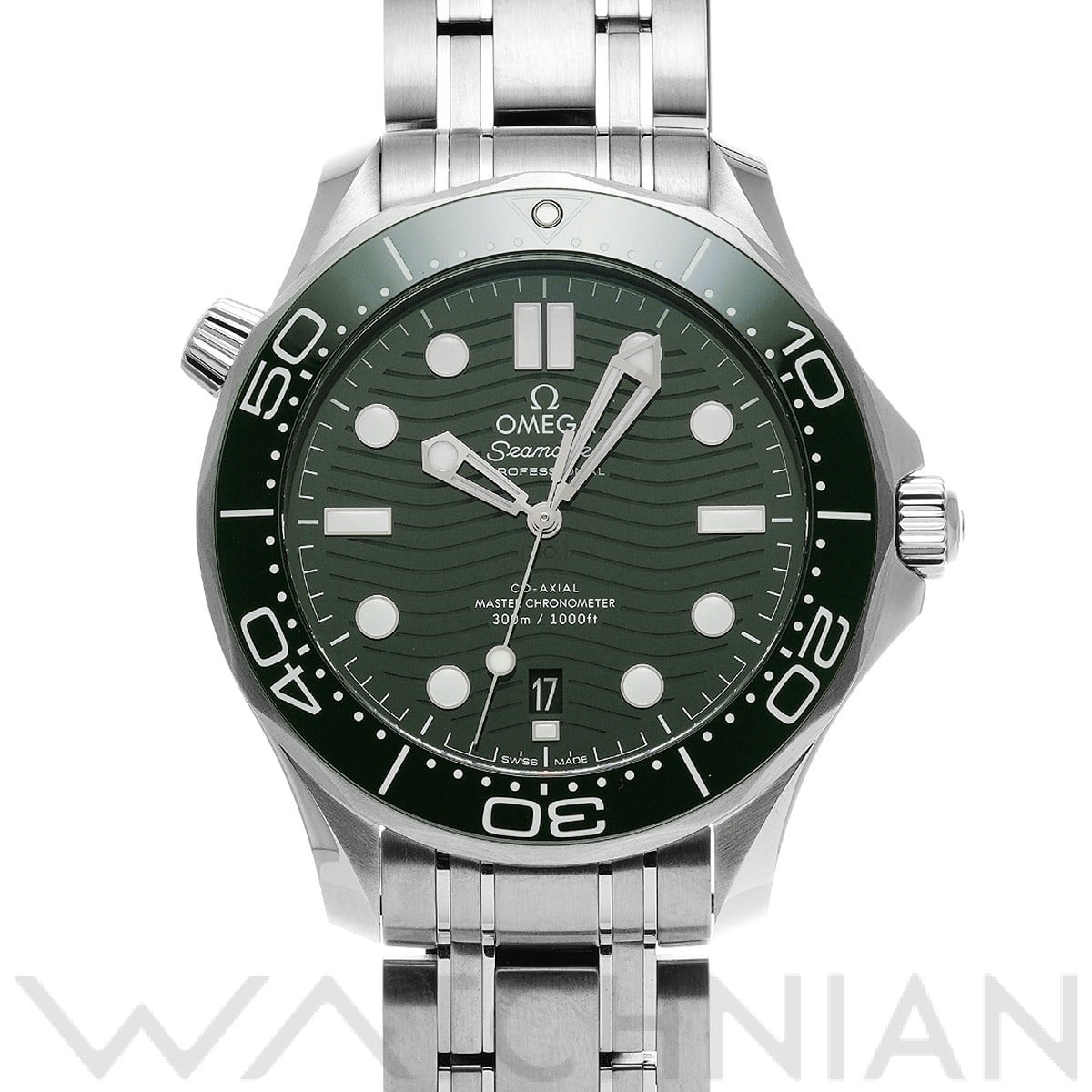 オメガ / OMEGA シーマスター ダイバー300 コーアクシャル マスタークロノメーター 210.30.42.20.10.001 グリーン メンズ 時計 【中古】【wristwatch】