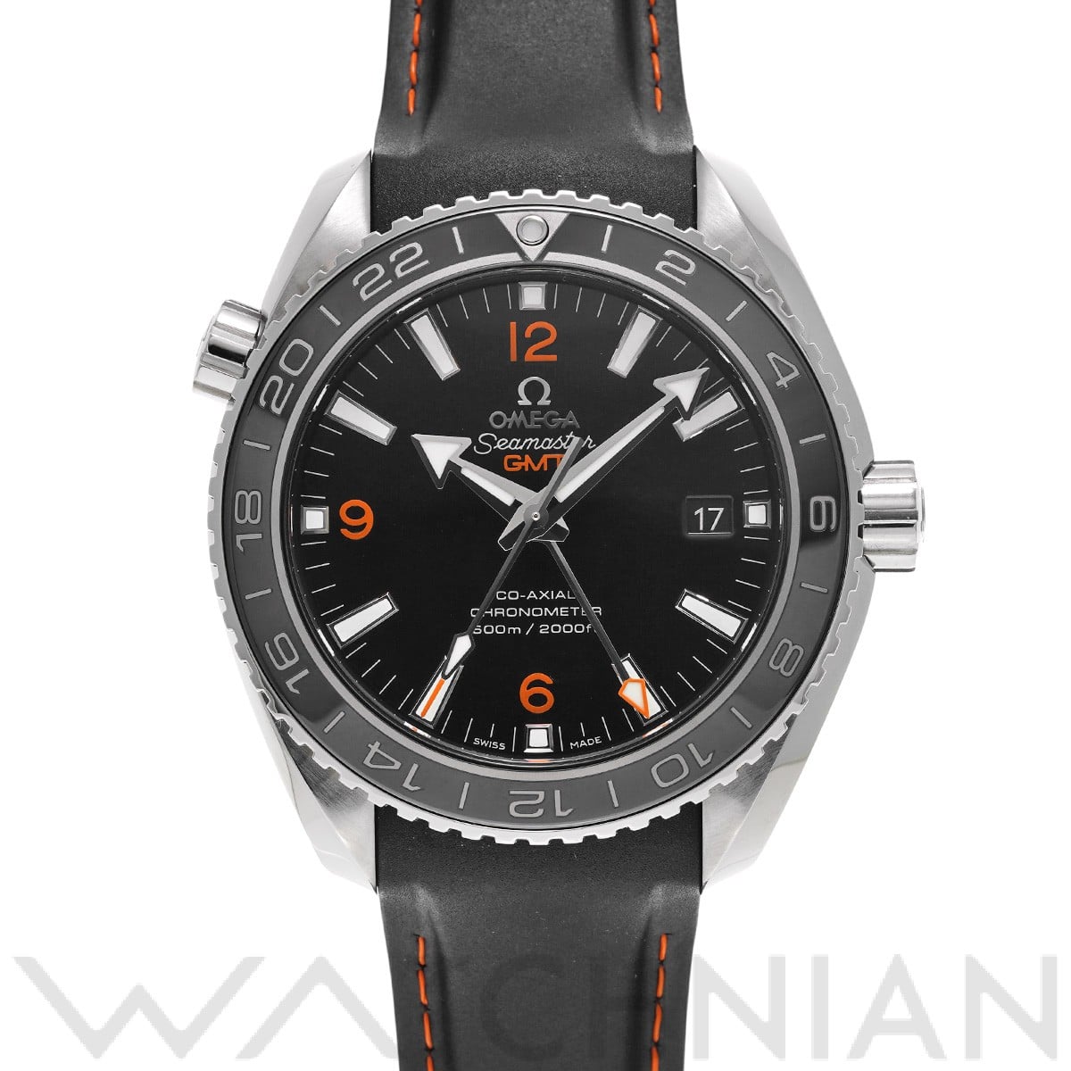シーマスター プラネットオーシャン 600 コーアクシャル GMT 232.32.44.22.01.002 ブラック オメガ OMEGA メンズ 【中古】