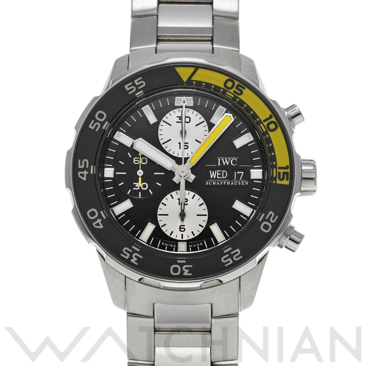 IWC アクアタイマー クロノグラフ IW376701 ブラック/シルバー メンズ 時計 【中古】【wristwatch】