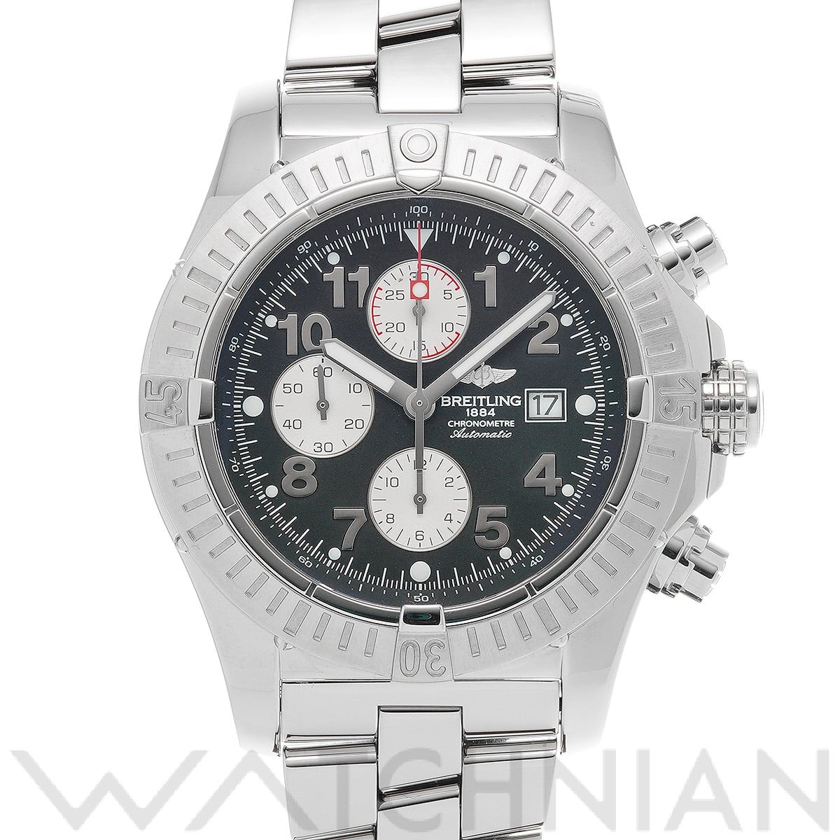 ブライトリング / BREITLING エアロマリン スーパーアベンジャー A337B82PFA ブラック/シルバー メンズ 時計 【中古】【wristwatch】