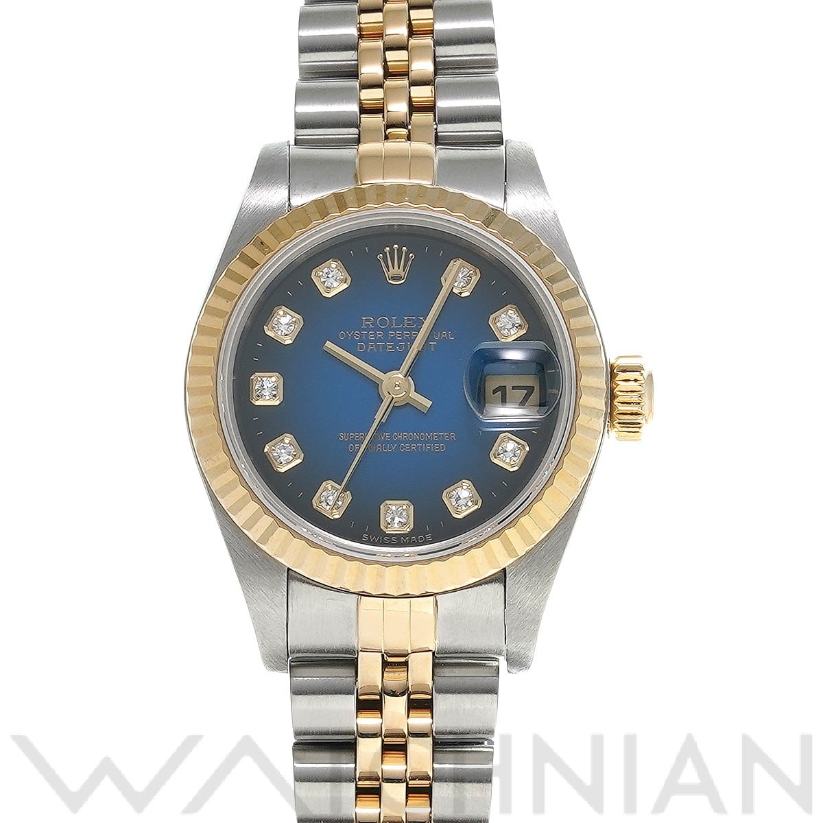 ロレックス デイトジャスト 26 79173G ブルー・グラデーション/ダイヤモンド レディース 時計 【中古】【wristwatch】