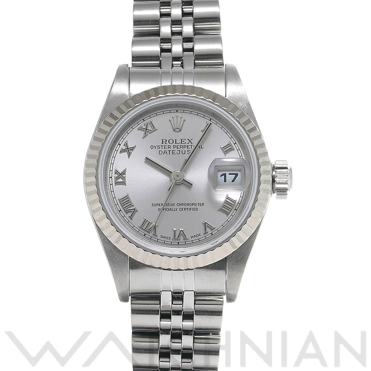 ロレックス デイトジャスト 26 79174 グレー レディース 時計 【中古】【wristwatch】