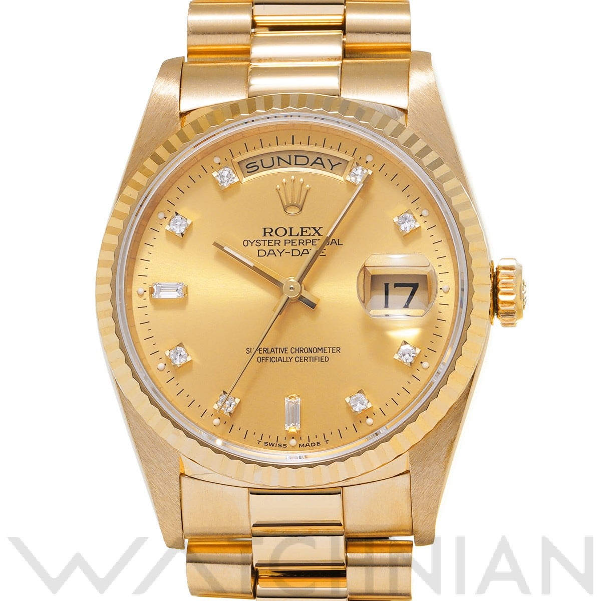 ロレックス デイデイト 18238A シャンパン/ダイヤモンド メンズ 時計 【中古】【wristwatch】