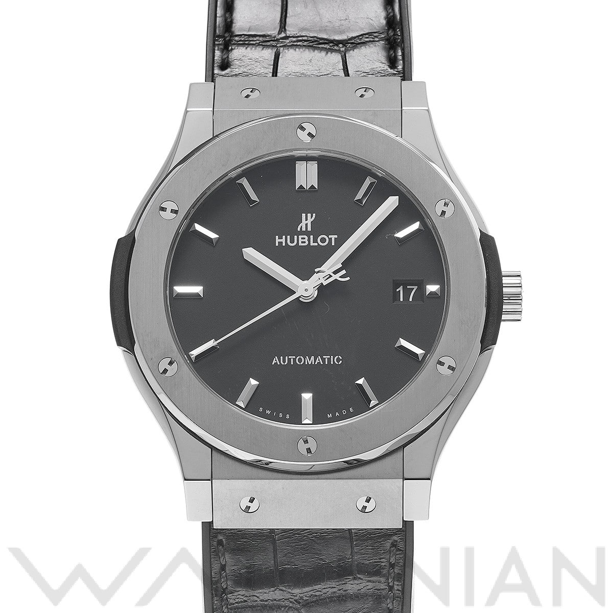 クラシックフュージョン チタニウム 511.NX.1171.LR マットブラック ウブロ HUBLOT メンズ 【中古】