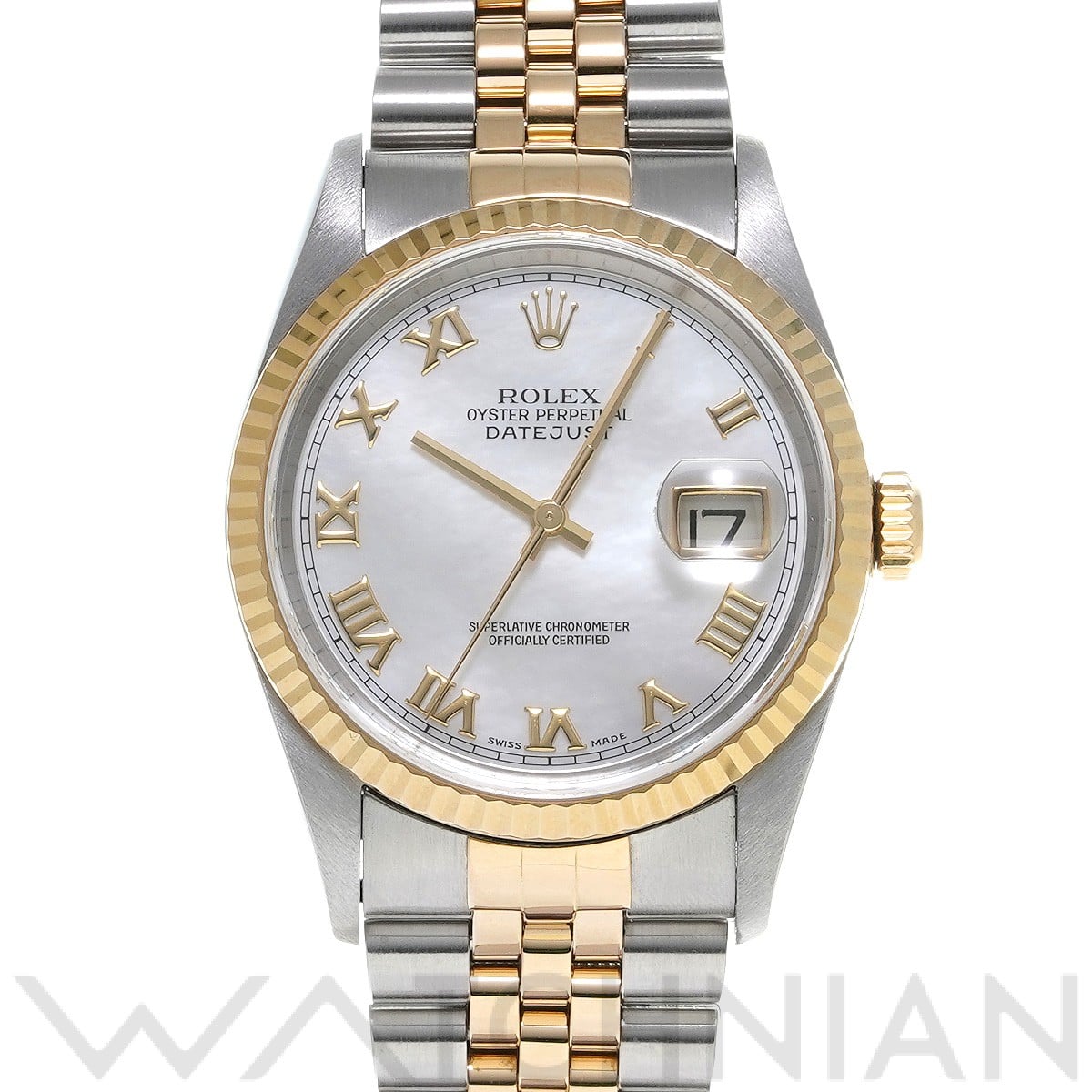 ロレックス デイトジャスト 36 16233NR ホワイトシェル メンズ 時計 【中古】【wristwatch】